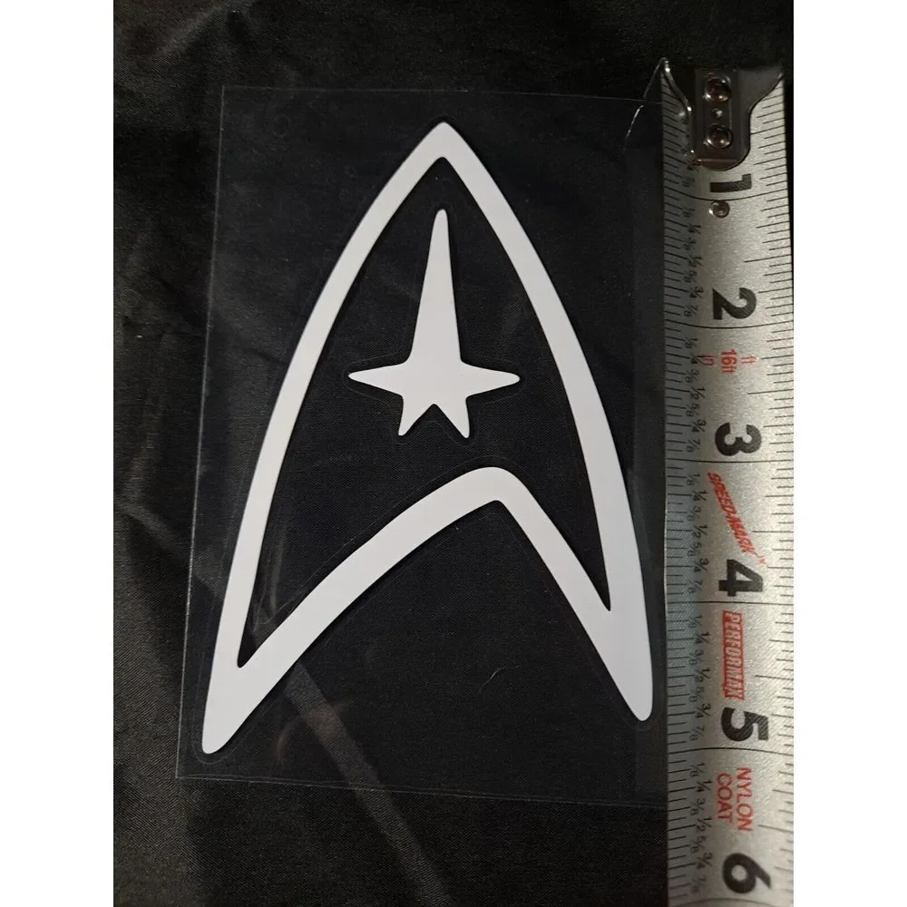 STAR TREK DELTA SHIELD -‎ Vinyl Decal Car Window Sticker-White- 5